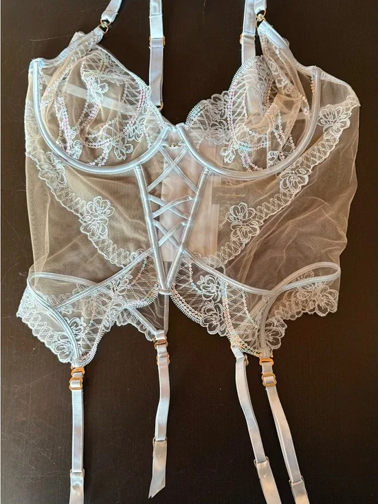 Honey Birdette 38H Bella Blue Bustier - Picture 4 of 4